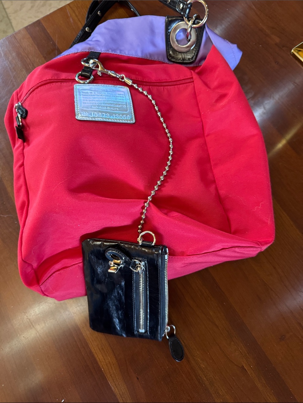 Coach Poppy Pop Art Glam Tote + Chain Pouch Set 13056 COACH 09 Rare 2007 - Picture 8 of 15